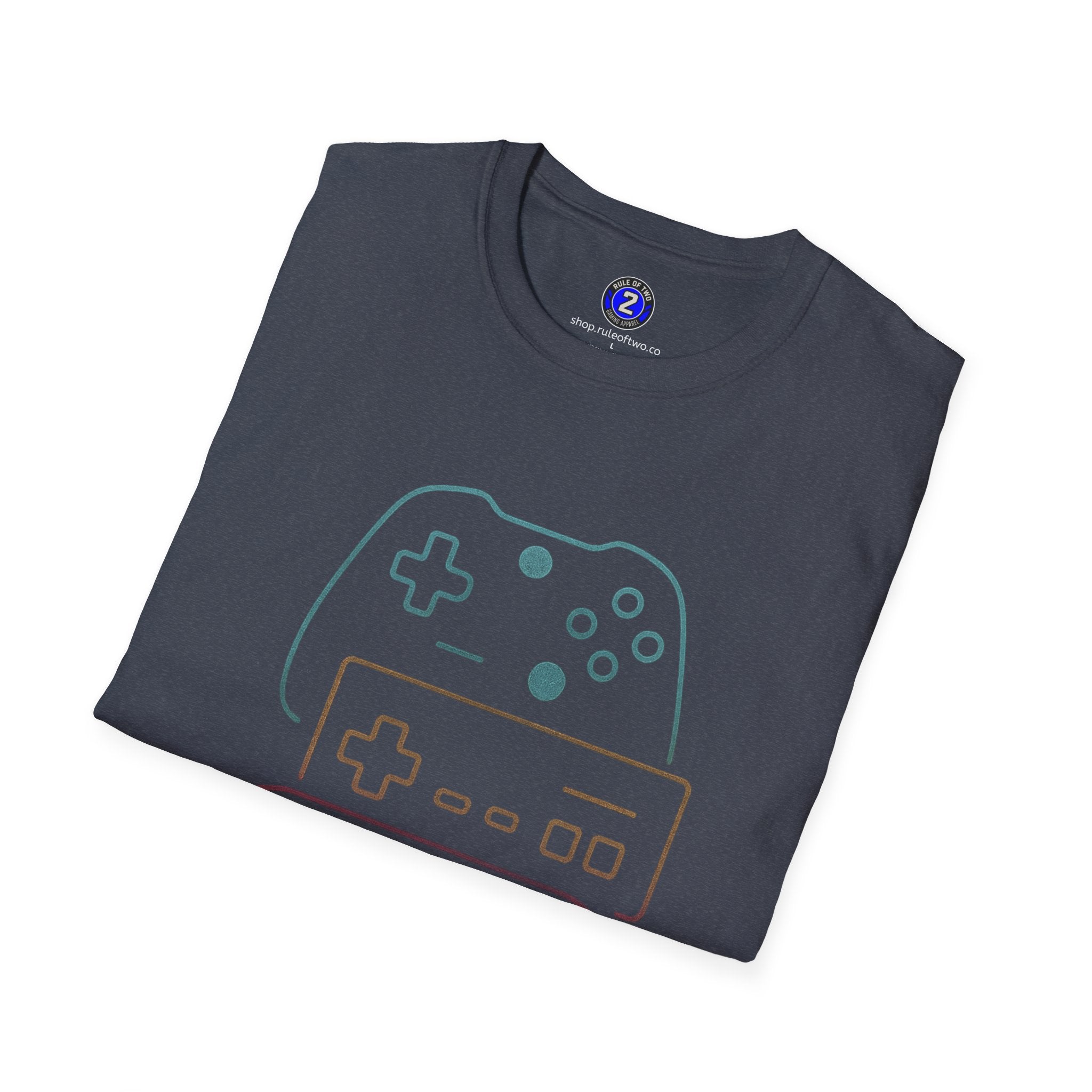 Colorful Video Game Controllers T-Shirt | Retro Gaming Graphic Tee