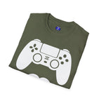 Gamer Dad  T-Shirt | Controller & Mustache Graphic Tee for Dad, Gamer Gifts