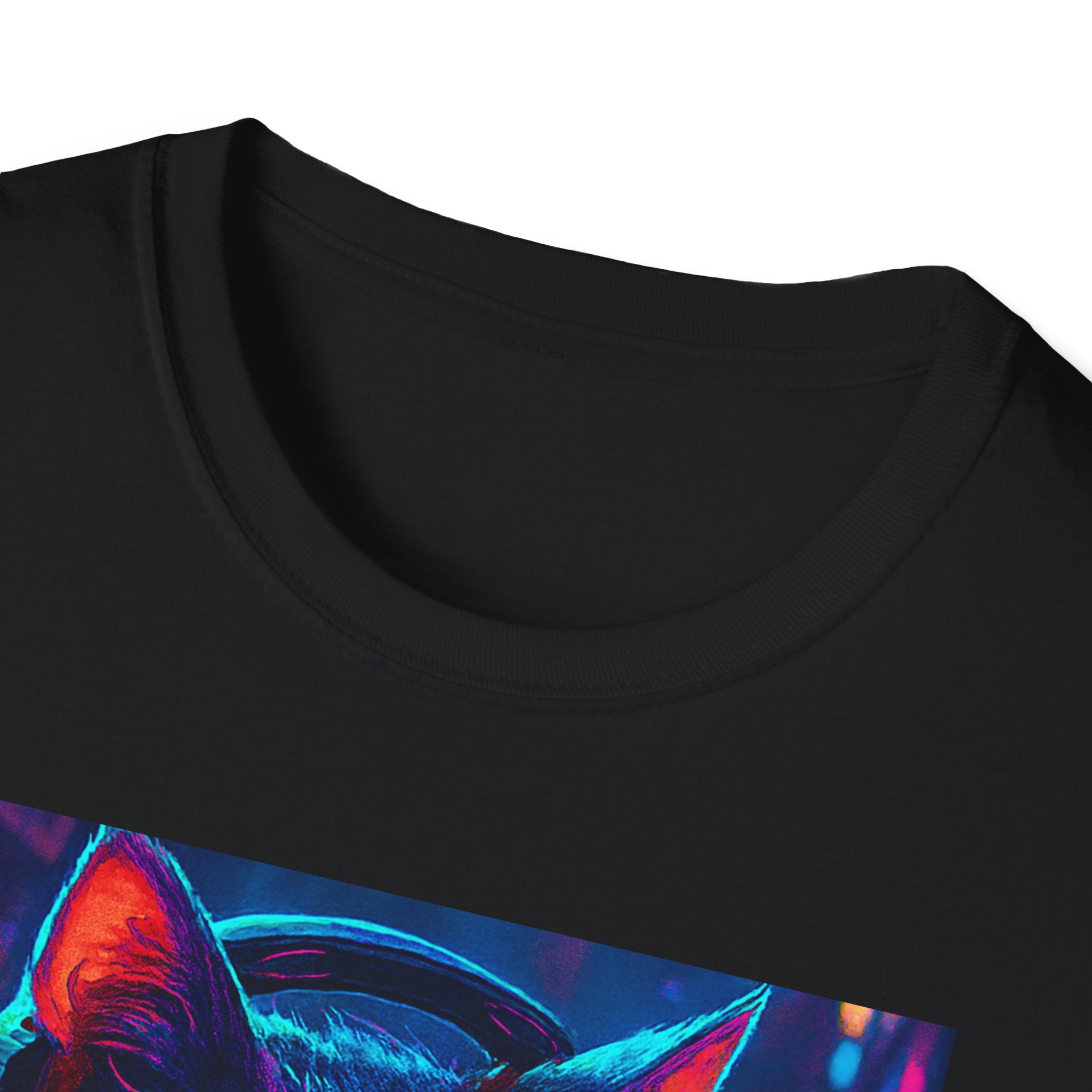 Cyberpunk Cat T-Shirt | Neon Gamer Kitty Graphic Tee