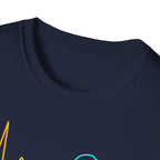 Heartbeat Game Controller T-Shirt | Neon Gaming Pulse Tee