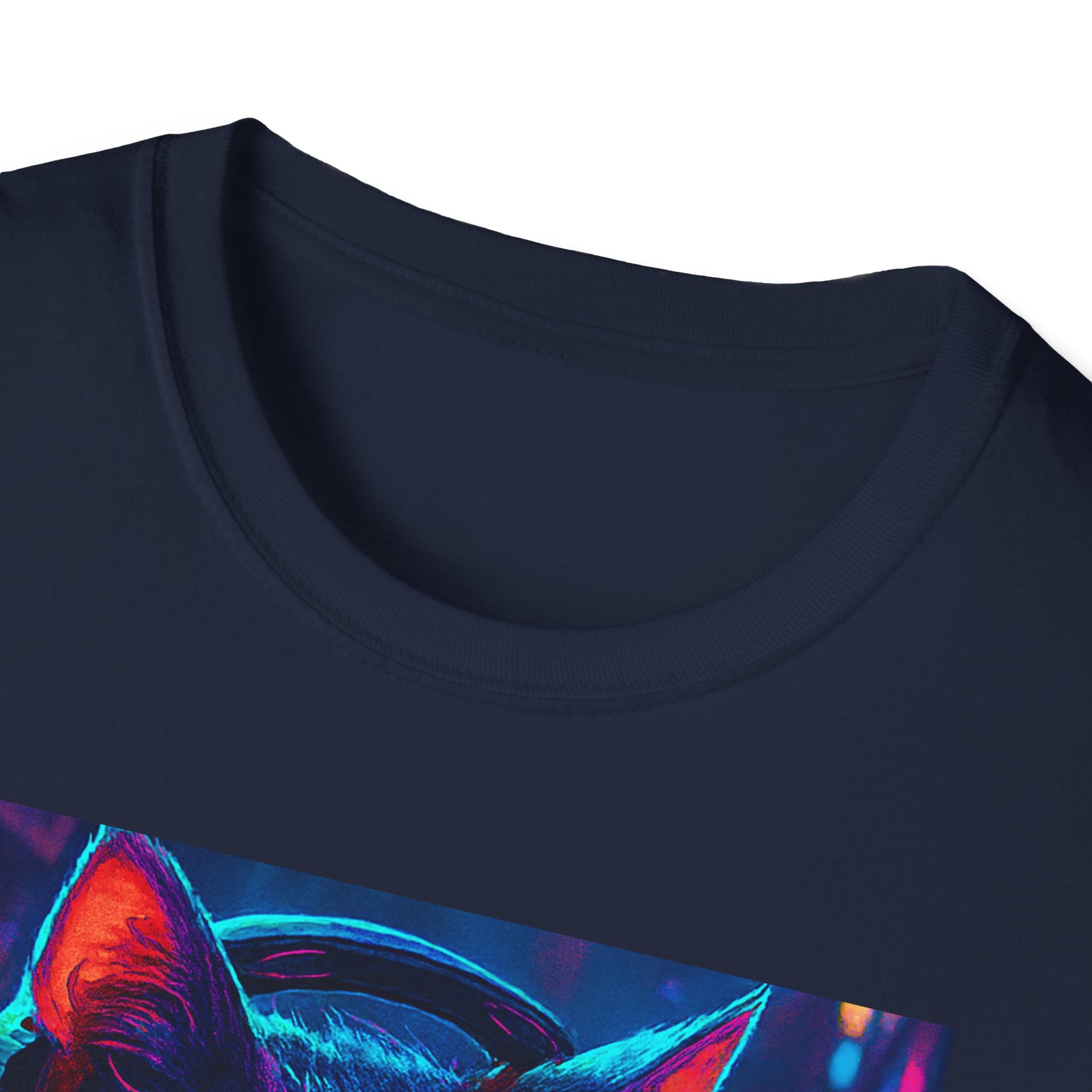 Cyberpunk Cat T-Shirt | Neon Gamer Kitty Graphic Tee