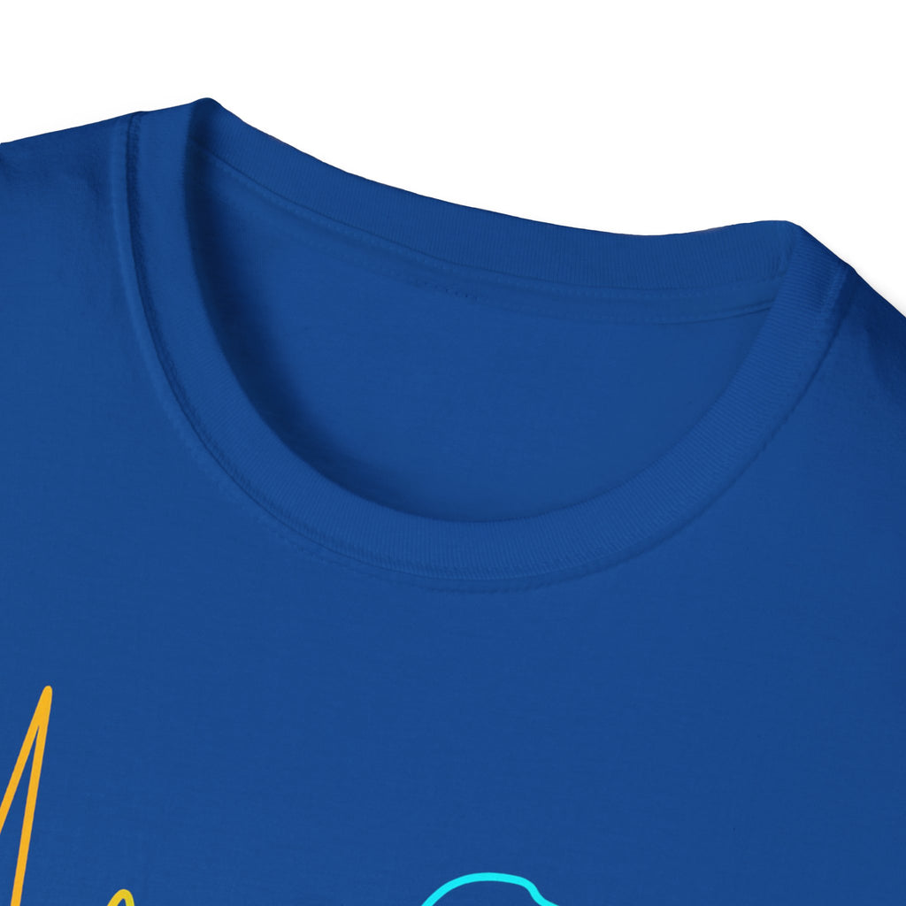 Heartbeat Game Controller T-Shirt | Neon Gaming Pulse Tee