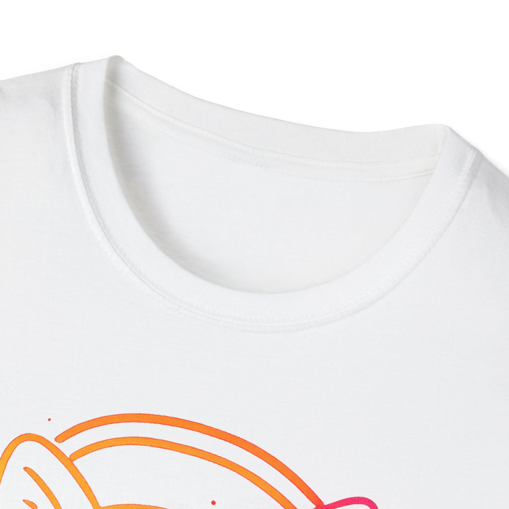 Rainbow Gamer Cat T-Shirt | Cute Kitty with Headphones & Controller