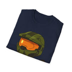 Cute Gamer Cat T‑Shirt | Black Cat Wearing Spartan Helmet Tee