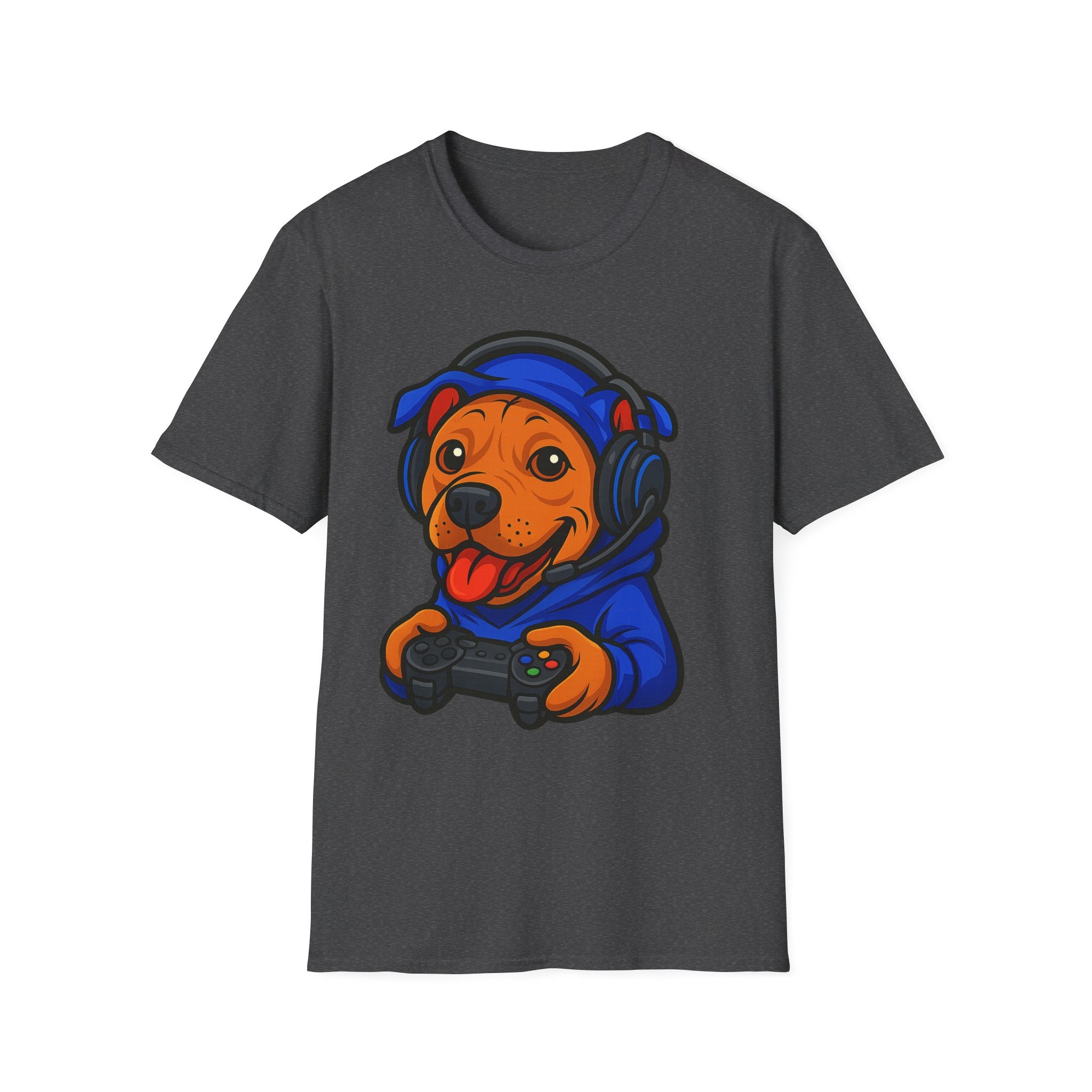 Gamer Dog Graphic Tee | Cute Puppy with Headset & Controller T-Shirt