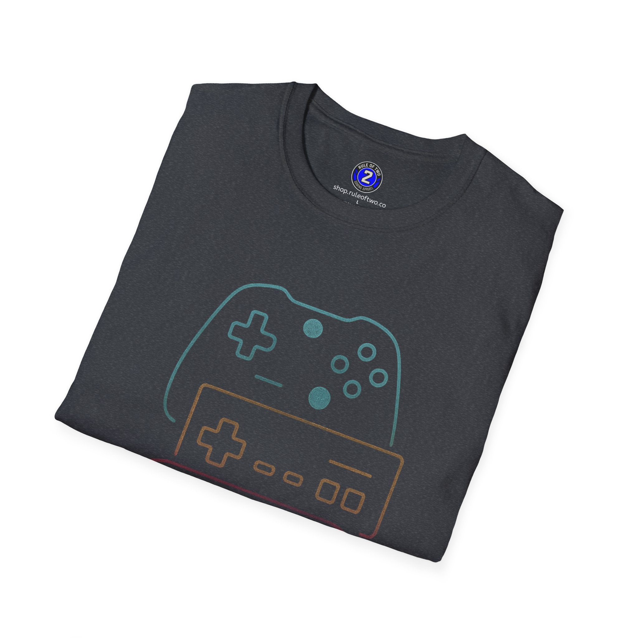 Colorful Video Game Controllers T-Shirt | Retro Gaming Graphic Tee