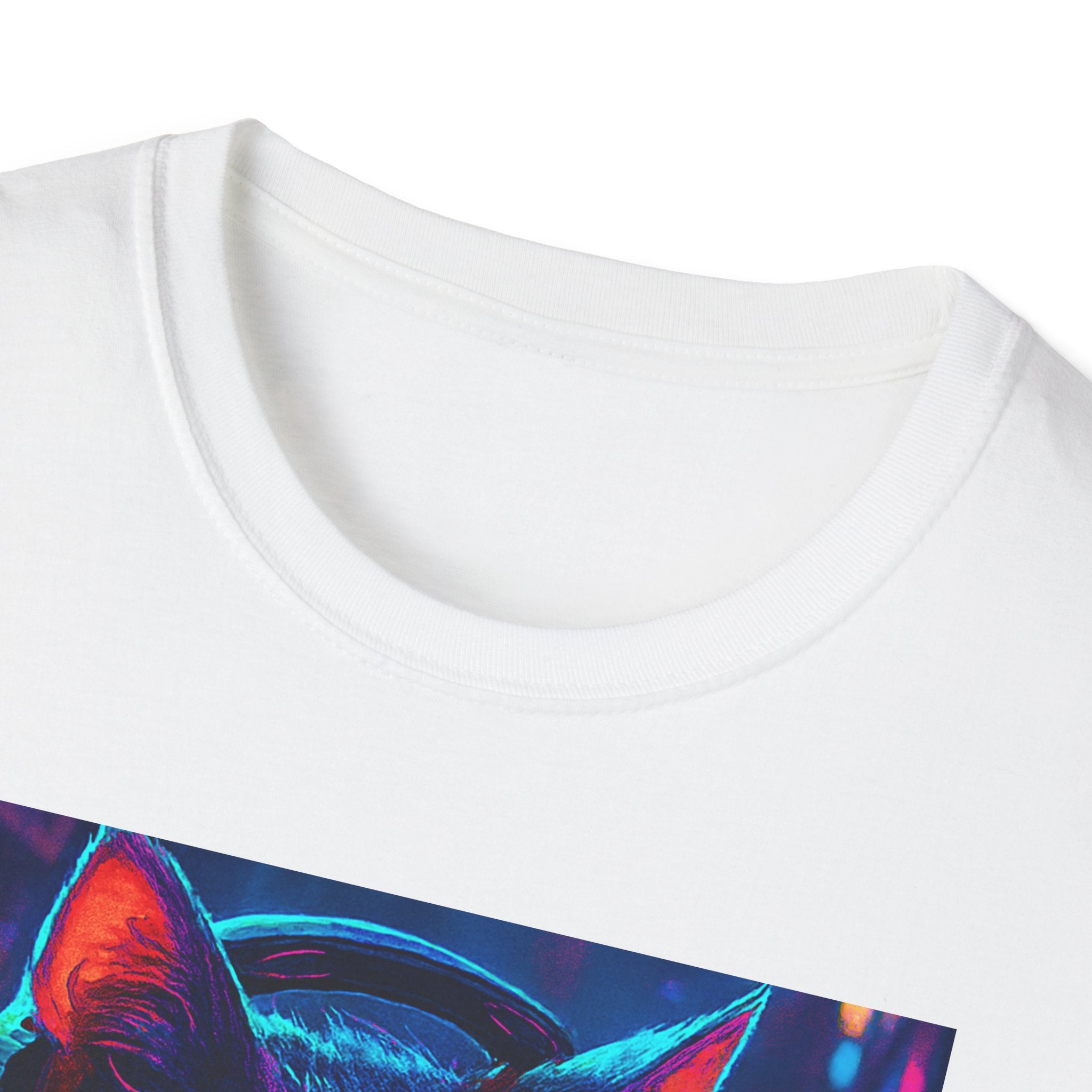 Cyberpunk Cat T-Shirt | Neon Gamer Kitty Graphic Tee