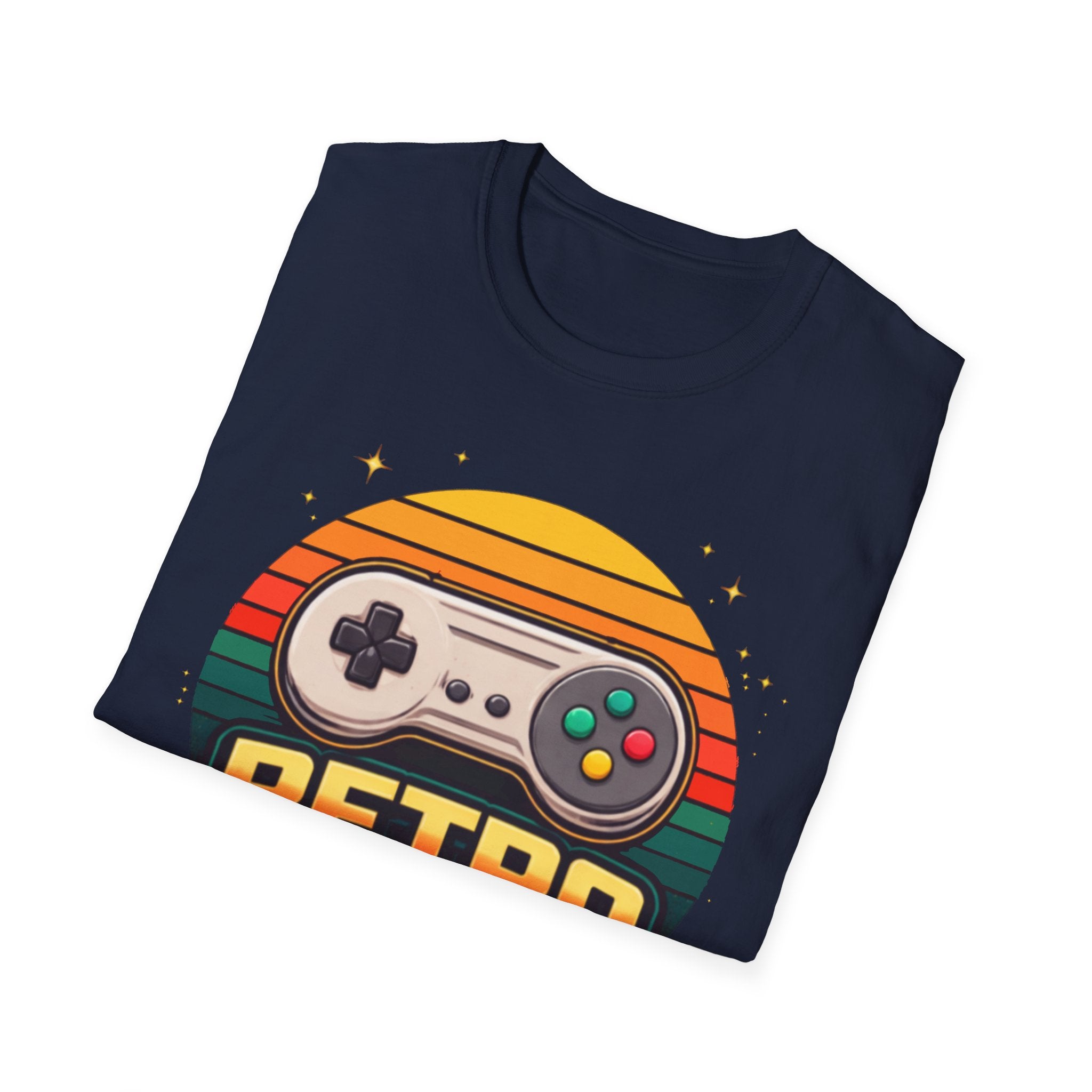 Retro Gamer | Retro Controller Graphic T-Shirt | Vintage Gamer Tee, Sun-Faded Palette