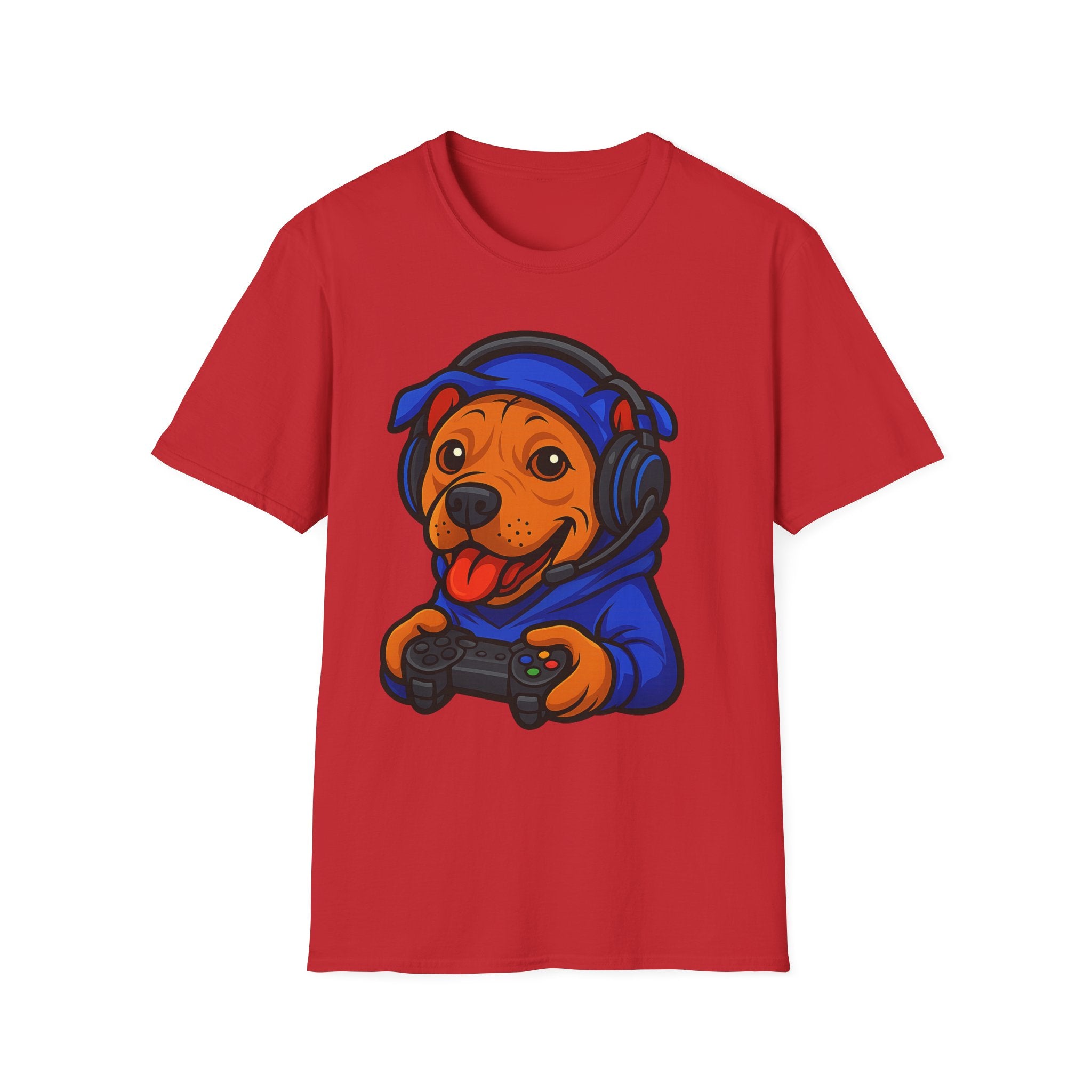 Gamer Dog Graphic Tee | Cute Puppy with Headset & Controller T-Shirt
