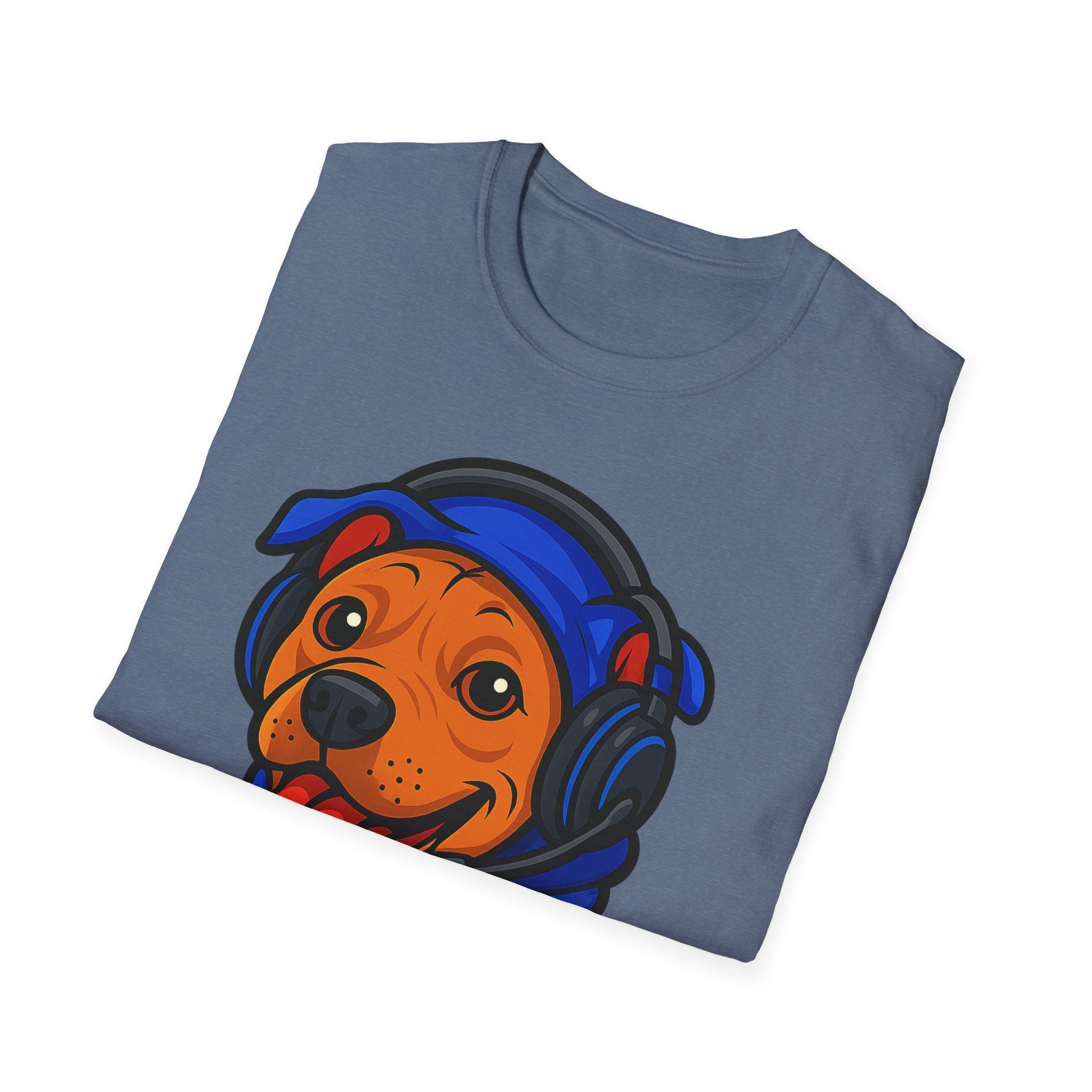 Gamer Dog Graphic Tee | Cute Puppy with Headset & Controller T-Shirt