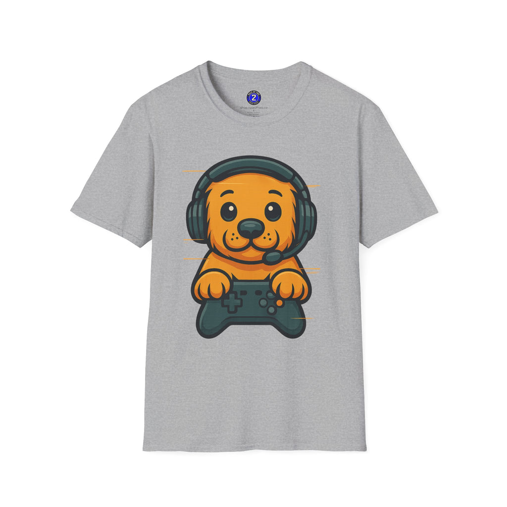 Cute Retro Gaming Puppy T-Shirt | Gamer Dog Illustration Tee