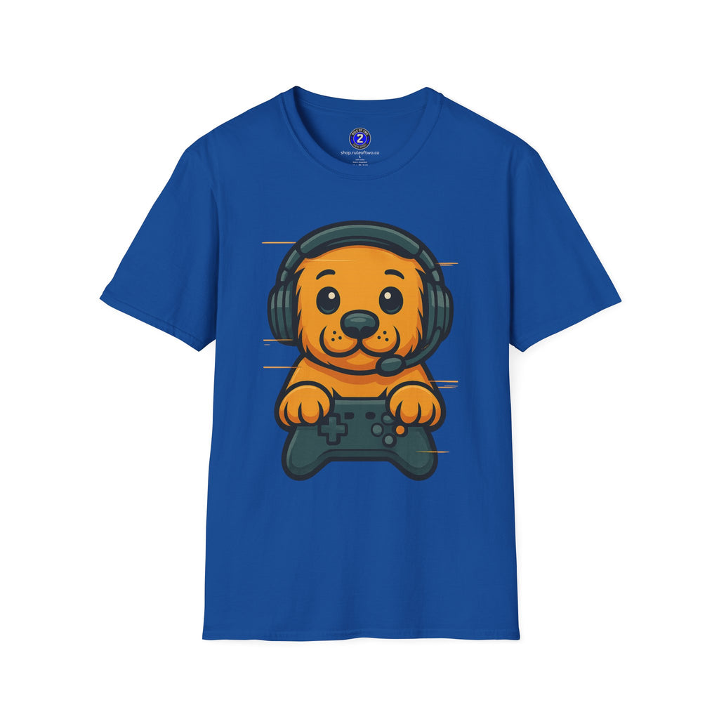 Cute Retro Gaming Puppy T-Shirt | Gamer Dog Illustration Tee