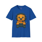 Cute Retro Gaming Puppy T-Shirt | Gamer Dog Illustration Tee