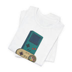 Retro Gaming Stack T-Shirt — Vintage Handheld & Console Graphic Tee