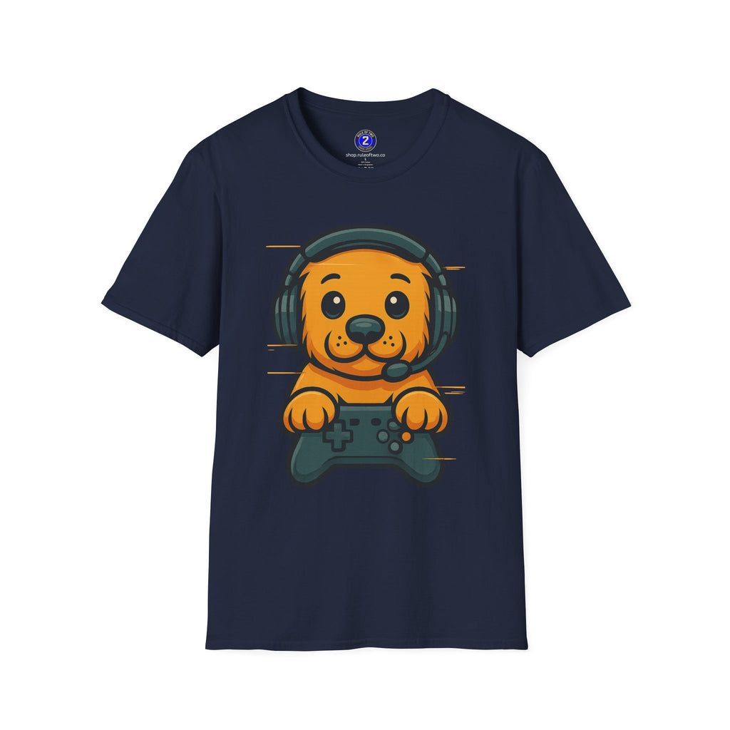 Cute Retro Gaming Puppy T-Shirt | Gamer Dog Illustration Tee
