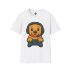 Cute Retro Gaming Puppy T-Shirt | Gamer Dog Illustration Tee