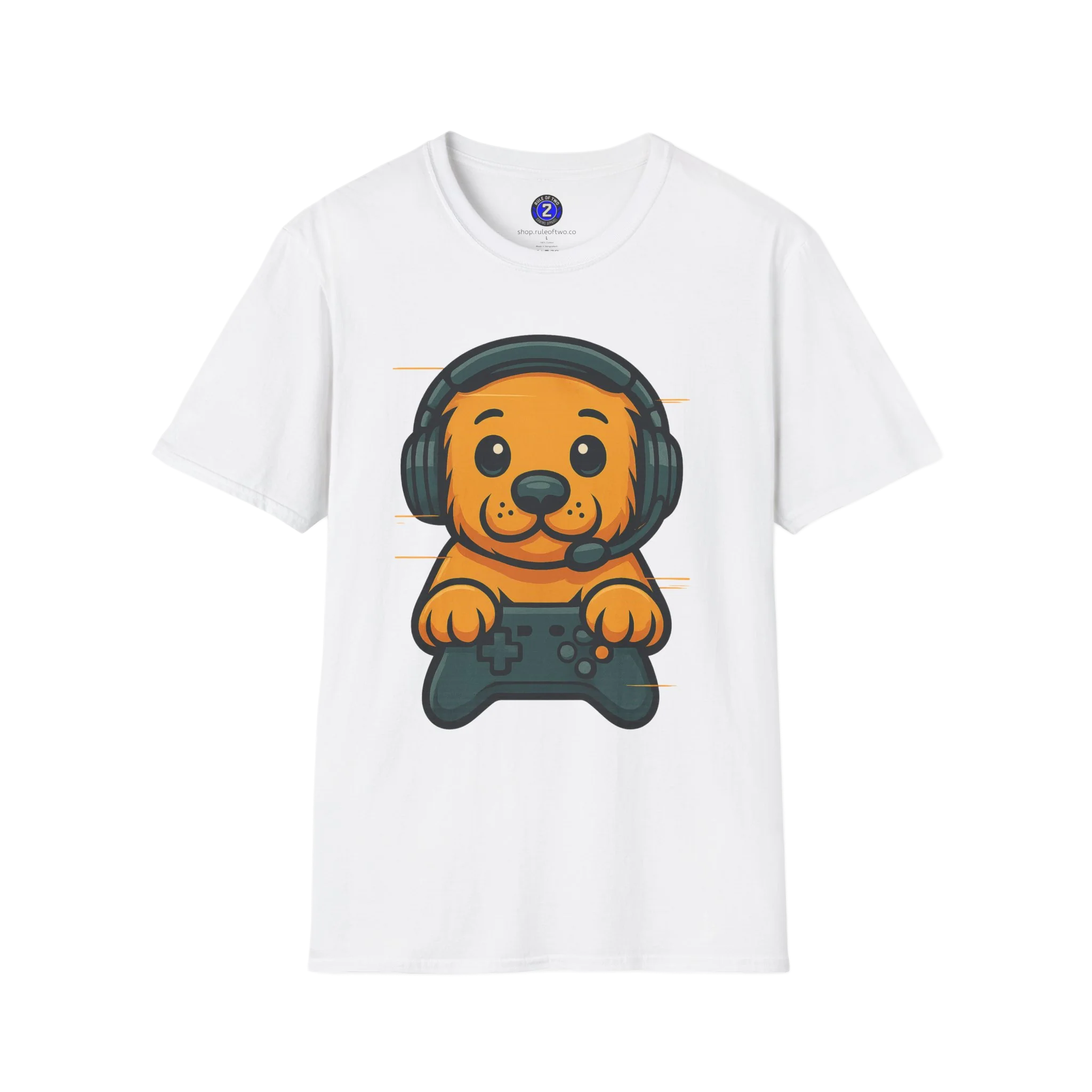 Cute Retro Gaming Puppy T-Shirt | Gamer Dog Illustration Tee
