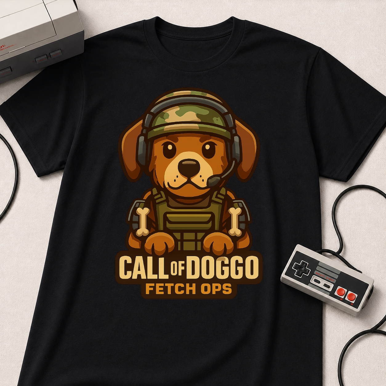 Call of Doggo T-Shirt | Fetch Ops Military Puppy Graphic Tee