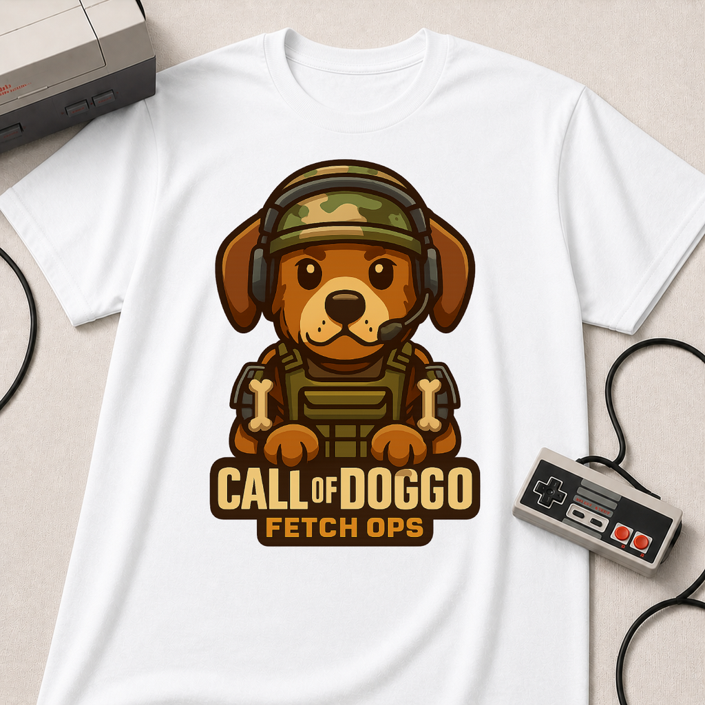 Call of Doggo T-Shirt | Fetch Ops Military Puppy Graphic Tee