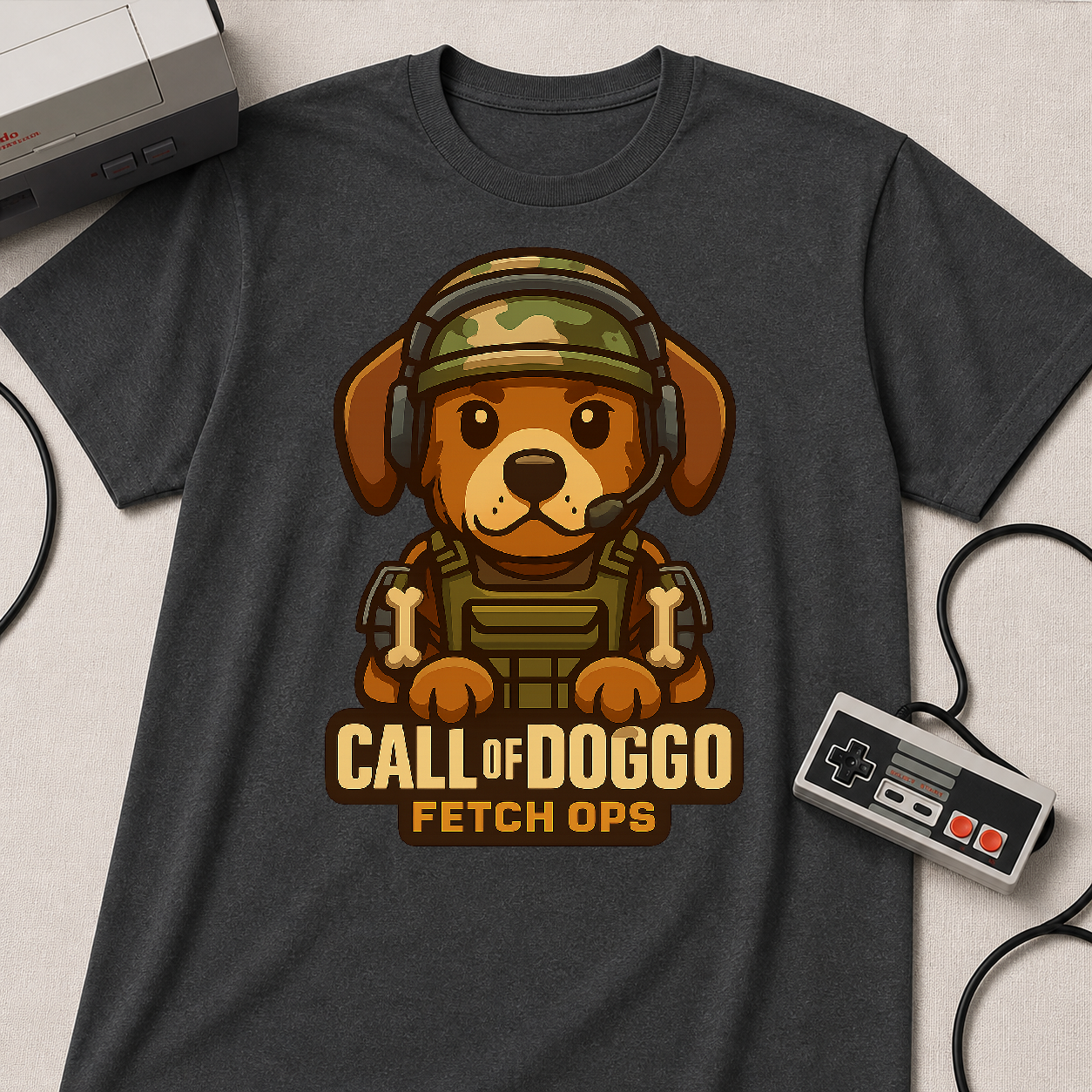 Call of Doggo T-Shirt | Fetch Ops Military Puppy Graphic Tee