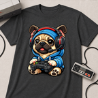 Gamer Pug T-Shirt | Cute Pug with Headset & Controller Graphic