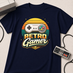 Retro Gamer | Retro Controller Graphic T-Shirt | Vintage Gamer Tee, Sun-Faded Palette