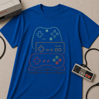 Colorful Video Game Controllers T-Shirt | Retro Gaming Graphic Tee