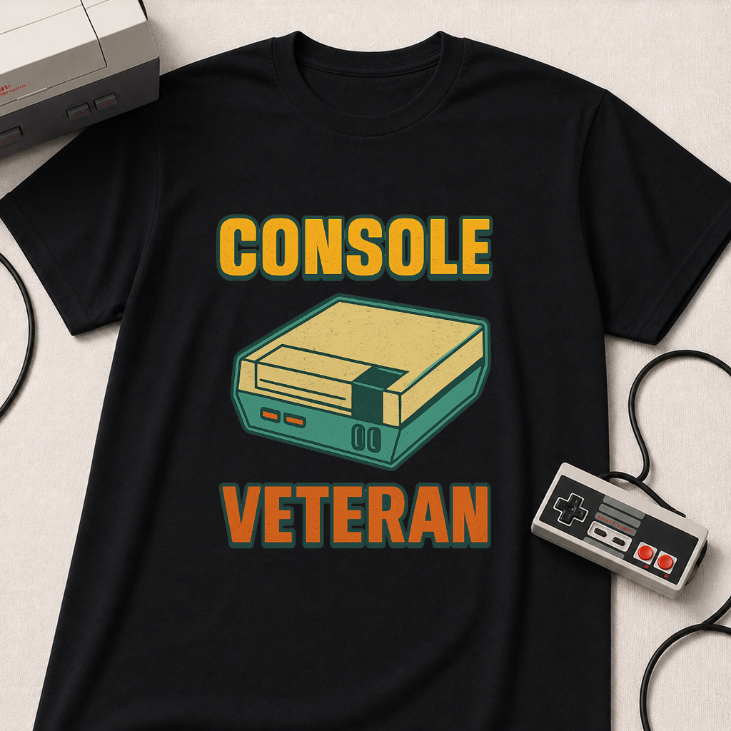 Console Veteran Retro Game T-Shirt | Console Illustration Gamer Tee