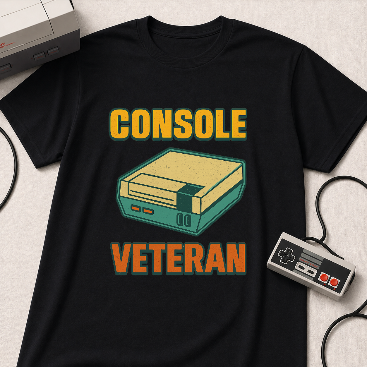 Console Veteran Retro Game T-Shirt | Console Illustration Gamer Tee