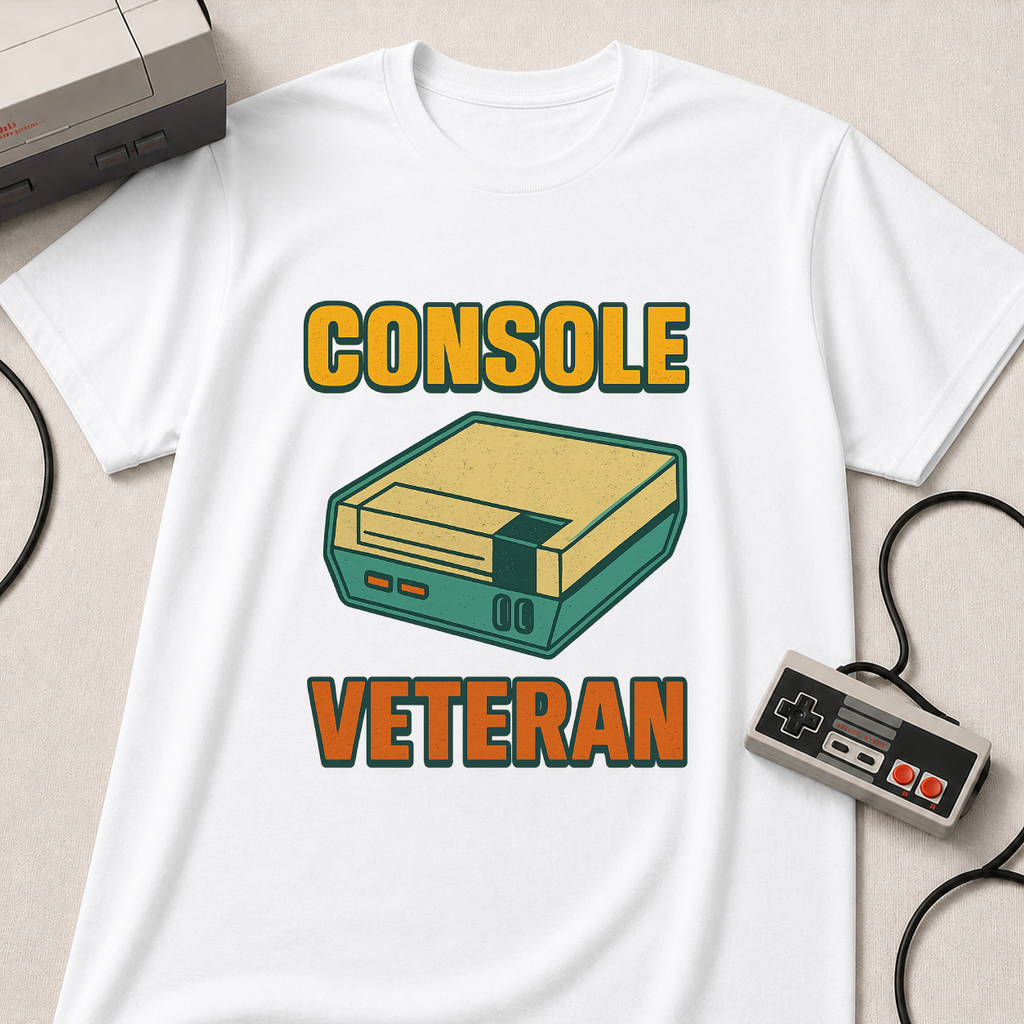 Console Veteran Retro Game T-Shirt | Console Illustration Gamer Tee