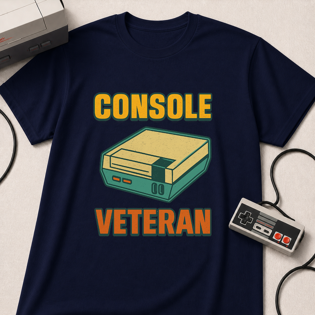 Console Veteran Retro Game T-Shirt | Console Illustration Gamer Tee