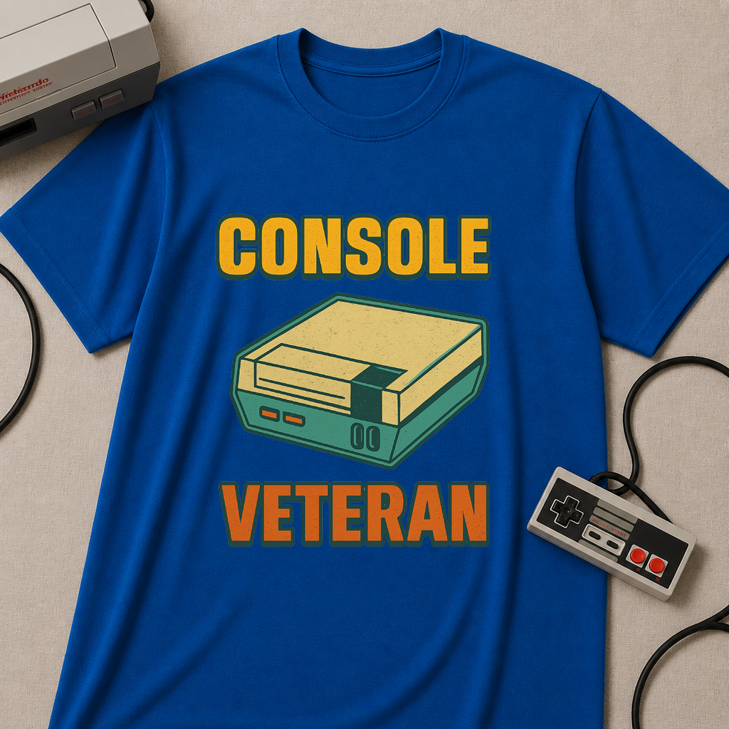 Console Veteran Retro Game T-Shirt | Console Illustration Gamer Tee