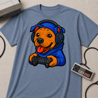 Gamer Dog Graphic Tee | Cute Puppy with Headset & Controller T-Shirt