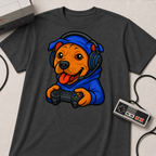 Gamer Dog Graphic Tee | Cute Puppy with Headset & Controller T-Shirt
