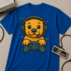 Cute Retro Gaming Puppy T-Shirt | Gamer Dog Illustration Tee