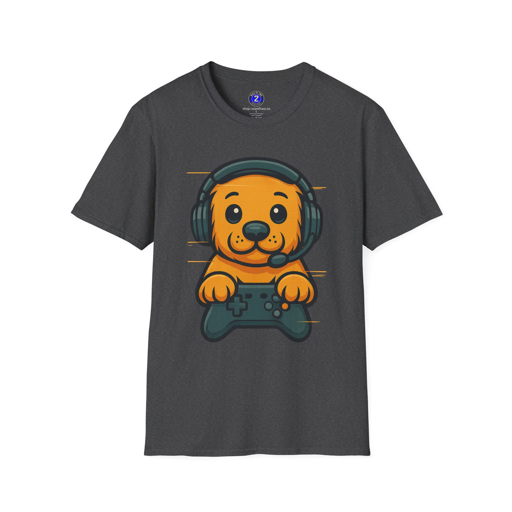 Cute Retro Gaming Puppy T-Shirt | Gamer Dog Illustration Tee