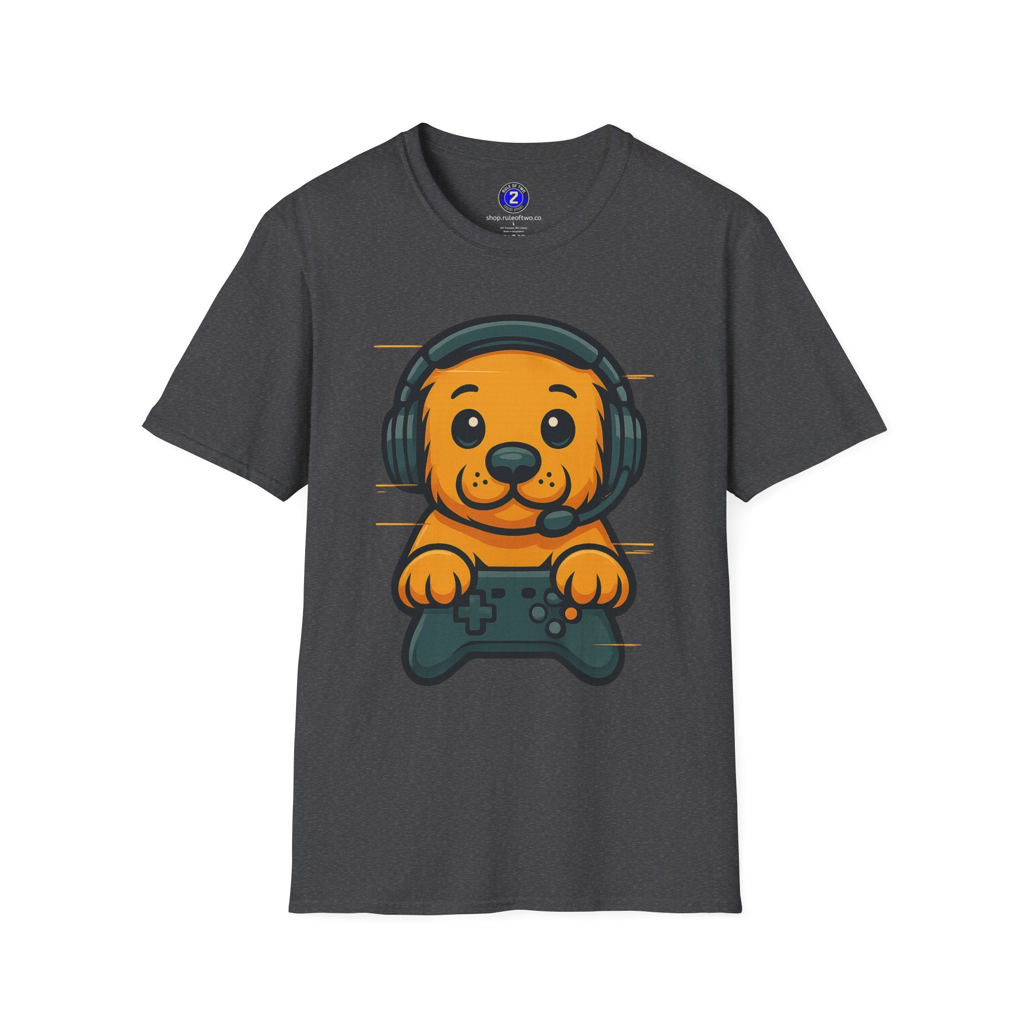 Cute Retro Gaming Puppy T-Shirt | Gamer Dog Illustration Tee
