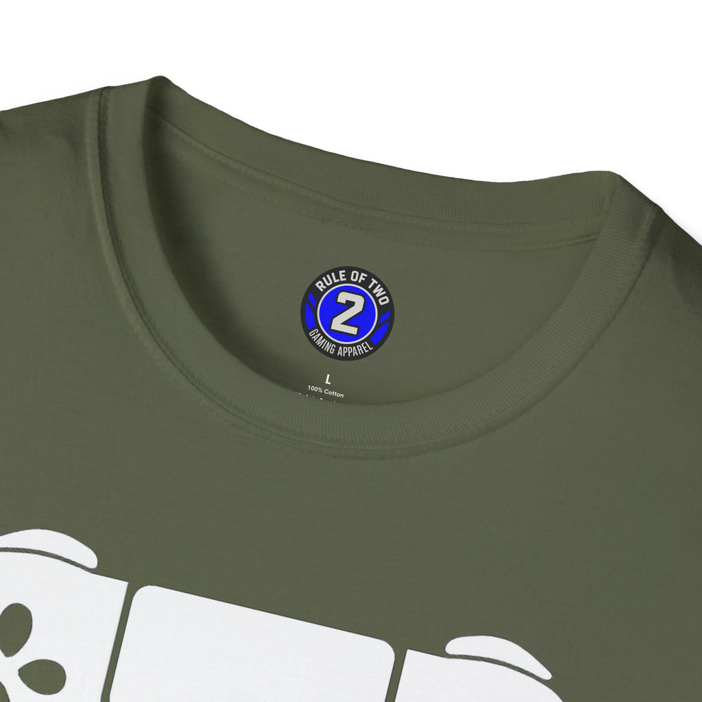 Gamer Dad  T-Shirt | Controller & Mustache Graphic Tee for Dad, Gamer Gifts