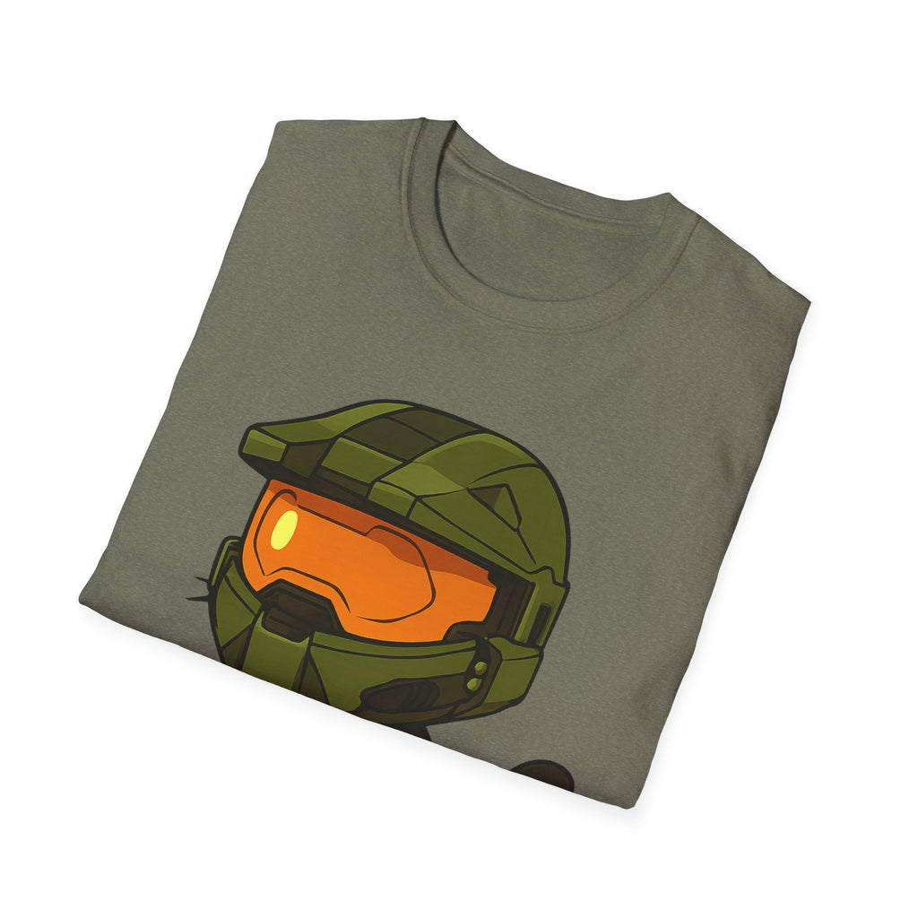 Cute Gamer Cat T‑Shirt | Black Cat Wearing Spartan Helmet Tee