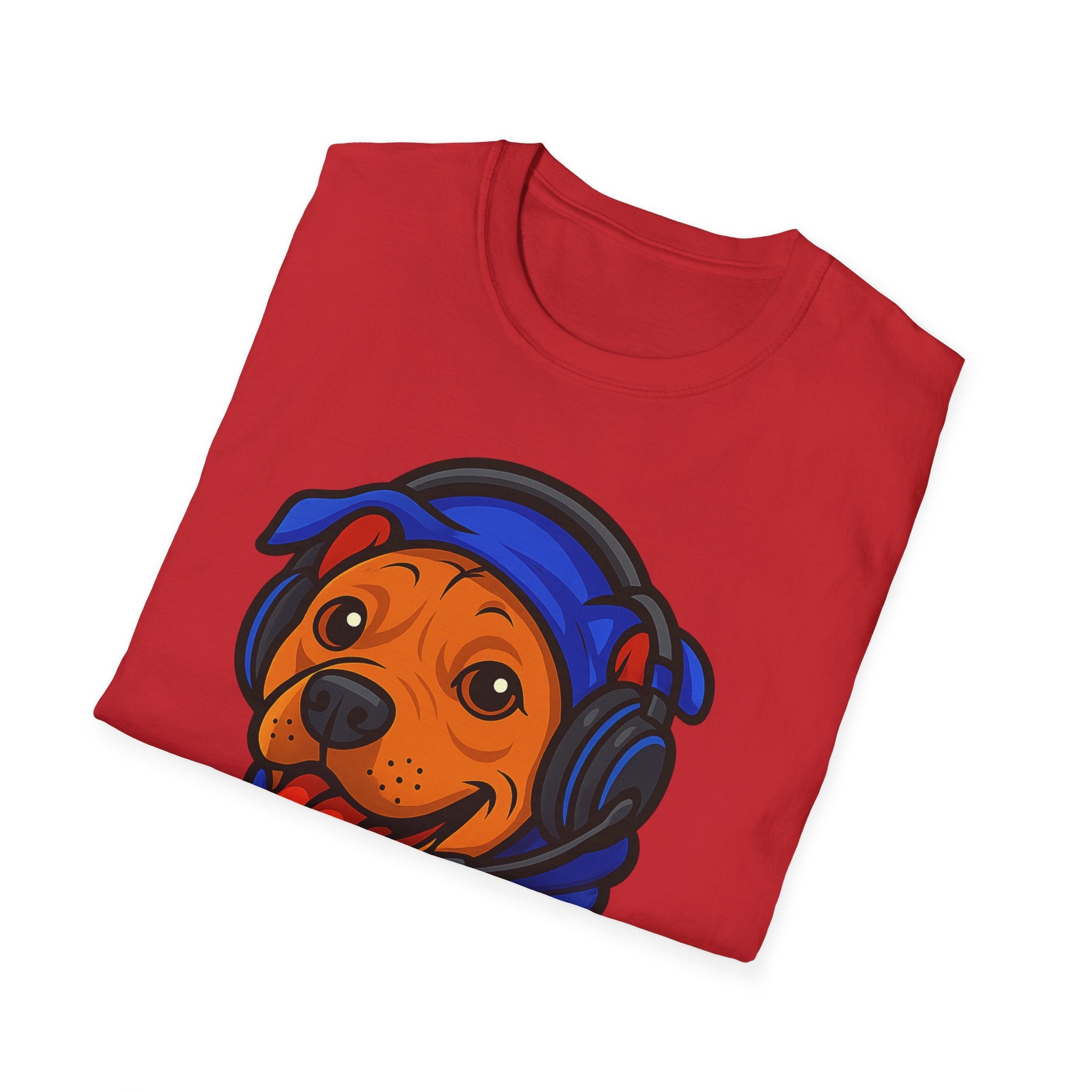 Gamer Dog Graphic Tee | Cute Puppy with Headset & Controller T-Shirt