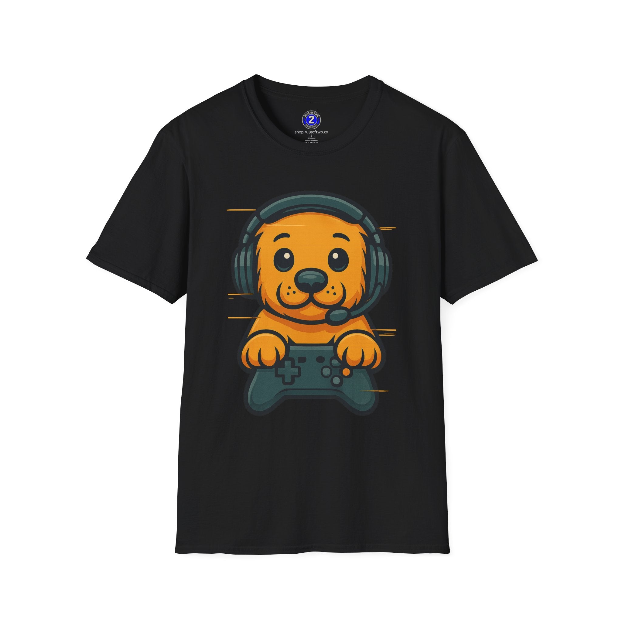 Cute Retro Gaming Puppy T-Shirt | Gamer Dog Illustration Tee