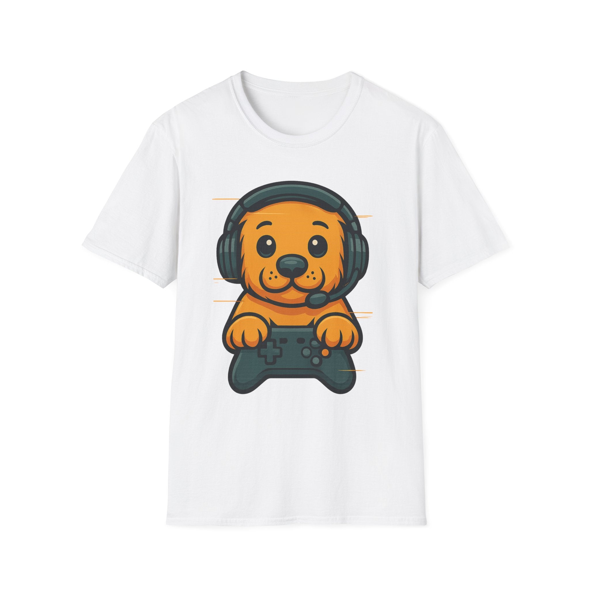 Cute Retro Gaming Puppy T-Shirt | Gamer Dog Illustration Tee