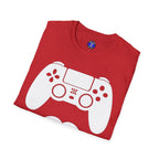Gamer Dad  T-Shirt | Controller & Mustache Graphic Tee for Dad, Gamer Gifts