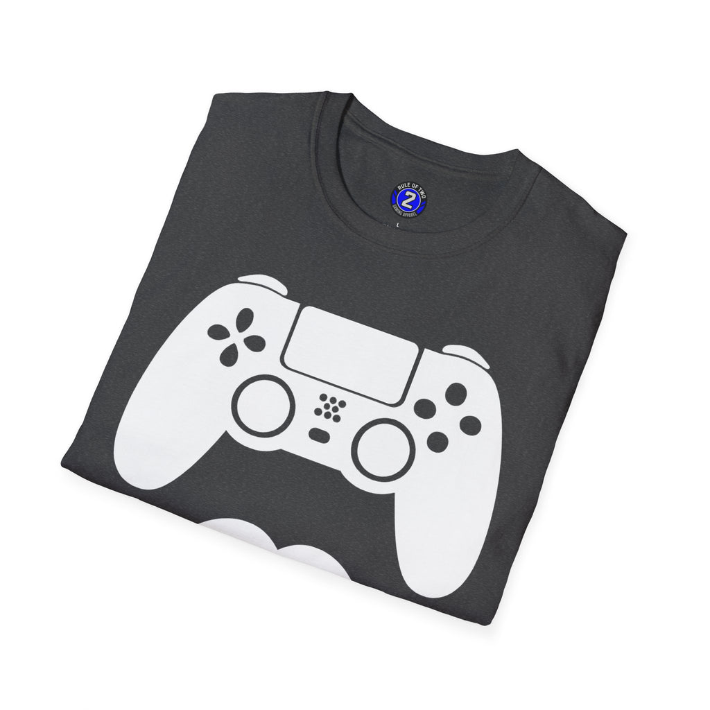 Gamer Dad  T-Shirt | Controller & Mustache Graphic Tee for Dad, Gamer Gifts