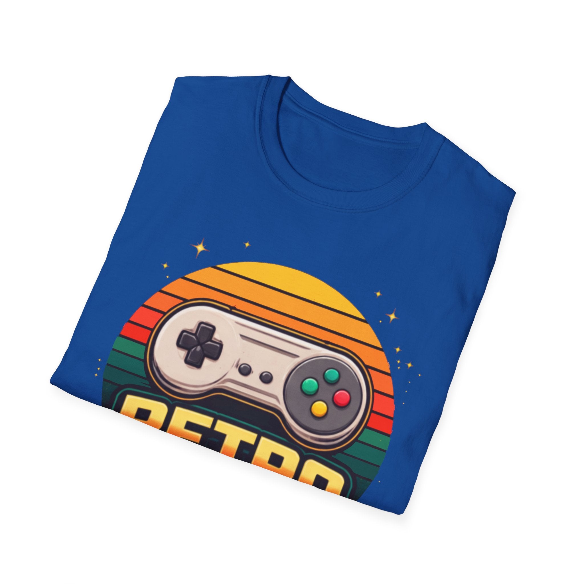 Retro Gamer | Retro Controller Graphic T-Shirt | Vintage Gamer Tee, Sun-Faded Palette