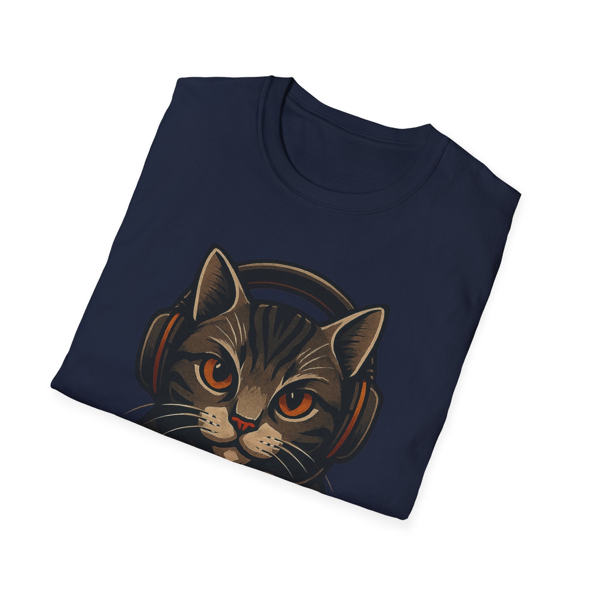 Gaming Cat Holding Controller T-Shirt | Cat Gamer Graphic Tee