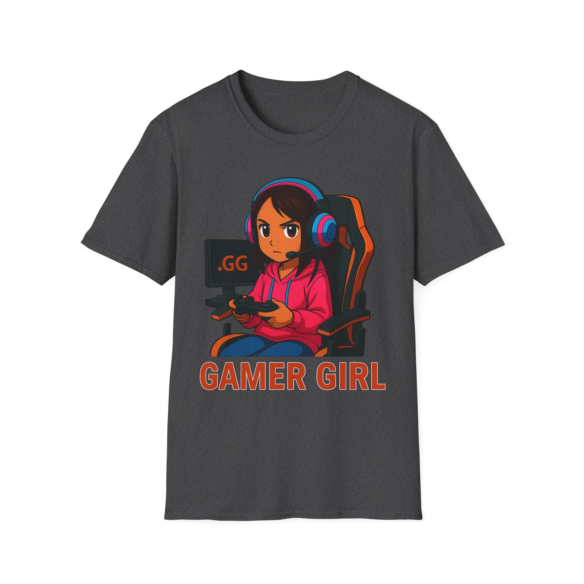Gamer Girl T-Shirt - Cute Cartoon Female Gamer Graphic Tee