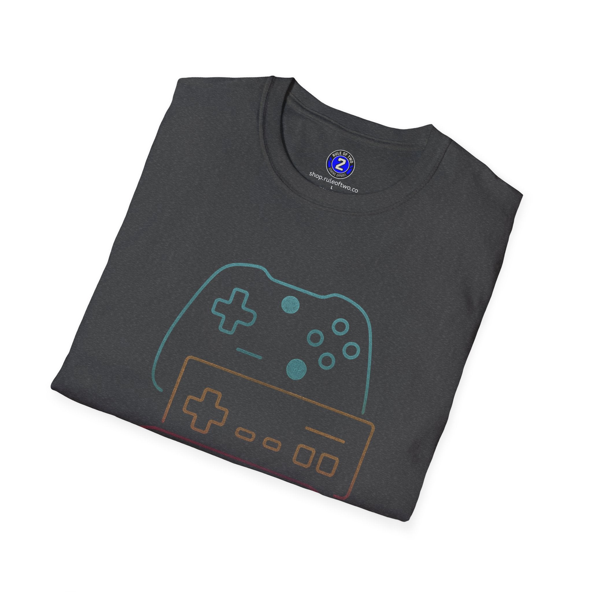 Colorful Video Game Controllers T-Shirt | Retro Gaming Graphic Tee