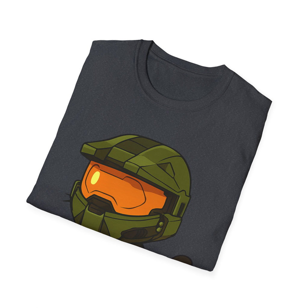 Cute Gamer Cat T‑Shirt | Black Cat Wearing Spartan Helmet Tee