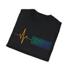 Keyboard Lifeline T-Shirt | Minimalist Tech Heartbeat Tee for Programmers